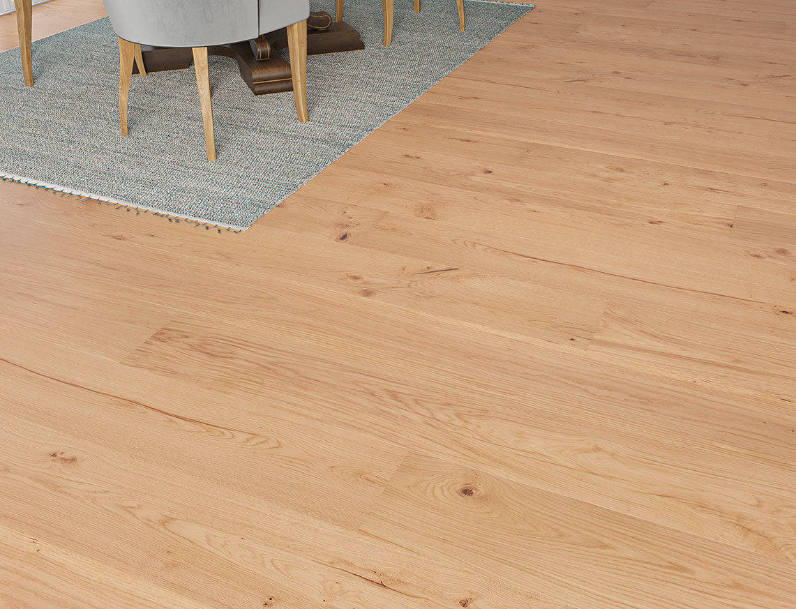 Thickness: 20mm Width: 240mm Length: 2200mm Species: Oak Surface: Brushed Finish: Oiled Room Suitability: Bedroom, Dining, Kitchen, Lounge Plank Style: Straight Plank